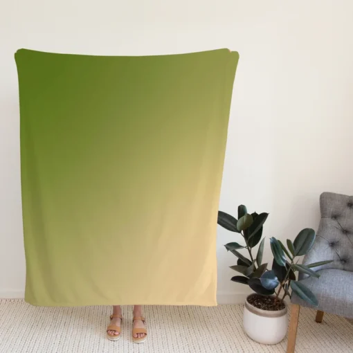 Olive Green Gradient Fleece Blanket