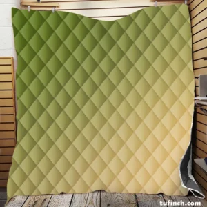 Olive Green Gradient Quilt Blanket