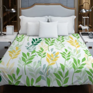 Olive Leaves Pattern Duvet Cover