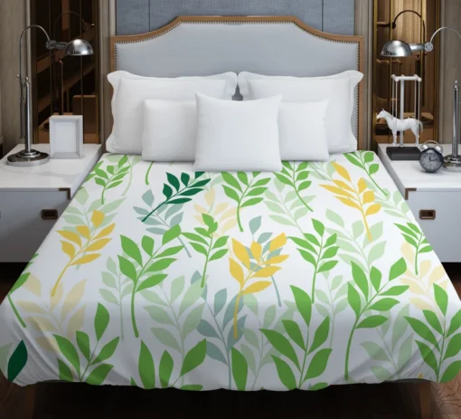 Olive Leaves Pattern Duvet Cover