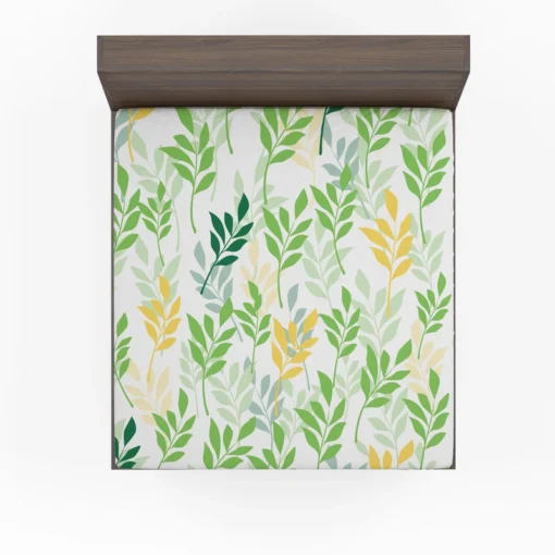 Olive Leaves Pattern Fitted Sheet