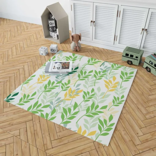 Olive Leaves Pattern Rug 1