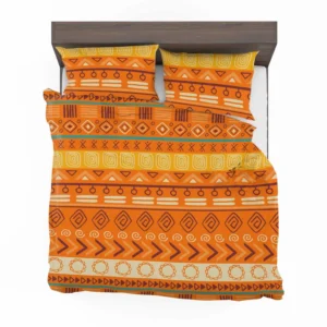 Orange African Tribal Pattern Bedding Set 1