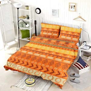 Orange African Tribal Pattern Bedding Set