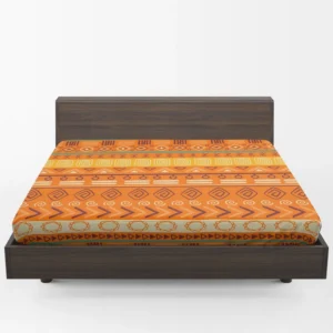 Orange African Tribal Pattern Fitted Sheet 1