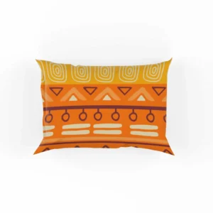 Orange African Tribal Pattern Pillow Case