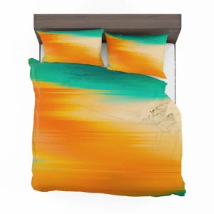 Orange And Green Gradient Abstract Bedding Set 2