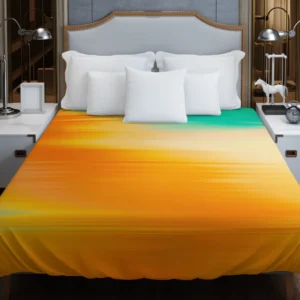 Orange And Green Gradient Abstract Duvet Cover