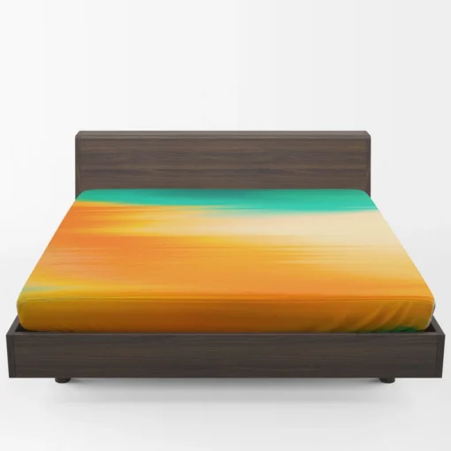 Orange And Green Gradient Abstract Fitted Sheet 1