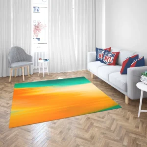 Orange And Green Gradient Abstract Rug 2