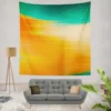 Orange And Green Gradient Abstract Wall Tapestry