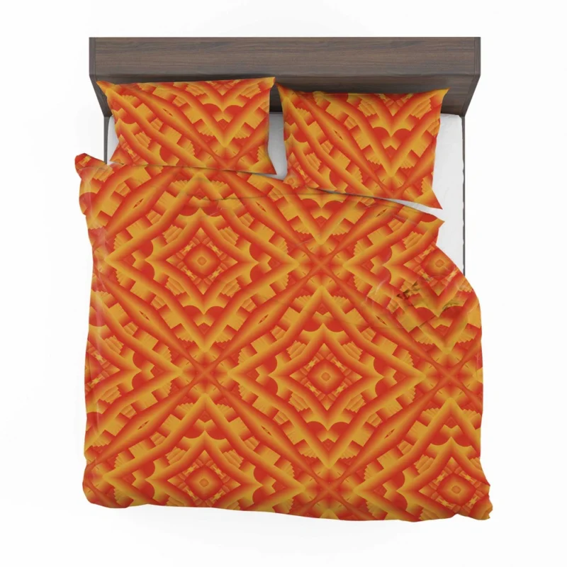 Orange Aztec Color Pattern Bedding Set 2