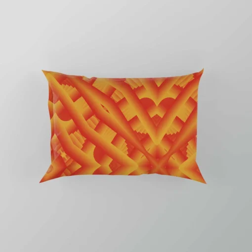 Orange Aztec Color Pattern Pillow Case