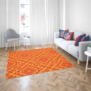 Orange Aztec Color Pattern Rug 2