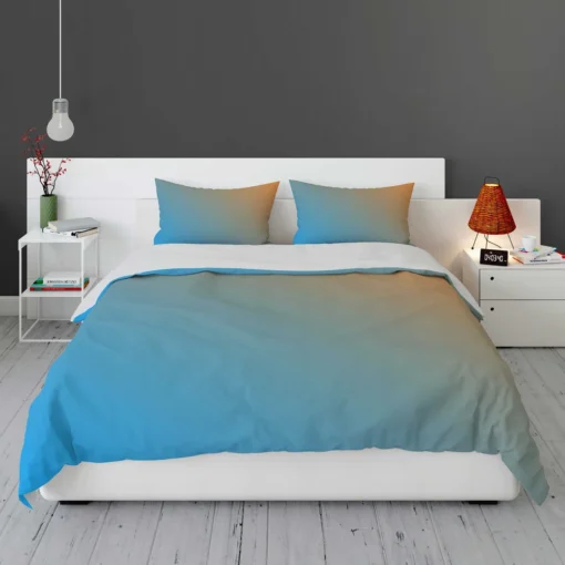 Orange Blue Gradient Linear Bedding Set 1