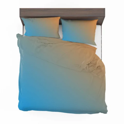 Orange Blue Gradient Linear Bedding Set 2