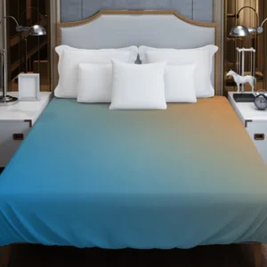 Orange Blue Gradient Linear Duvet Cover