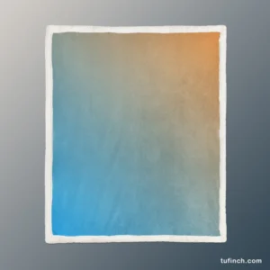 Orange Blue Gradient Linear Sherpa Fleece Blanket 1