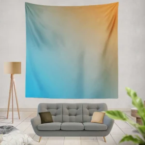 Orange Blue Gradient Linear Wall Tapestry