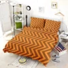 Orange & Brown Chevron Pattern Bedding Set