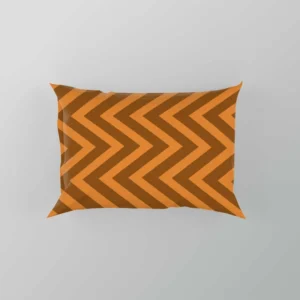 Orange & Brown Chevron Pattern Pillow Case