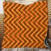 Orange & Brown Chevron Pattern Quilt Blanket