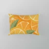 Orange Citrus Leaf Design Pillow Case