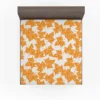 Orange Color Maple Leaves Fitted Sheet