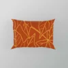 Orange Color Maple Leaves Pattern Pillow Case