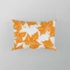 Orange Color Maple Leaves Pillow Case