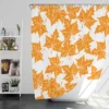 Orange Color Maple Leaves Shower Curtain