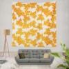 Orange Color Maple Leaves Wall Tapestry