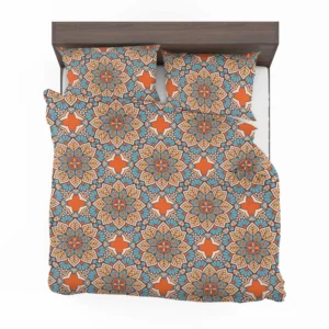 Orange Colored Morocco Pattern Bedding Set 2