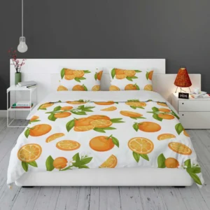 Orange Fruit And Sliced Bedding Set 1