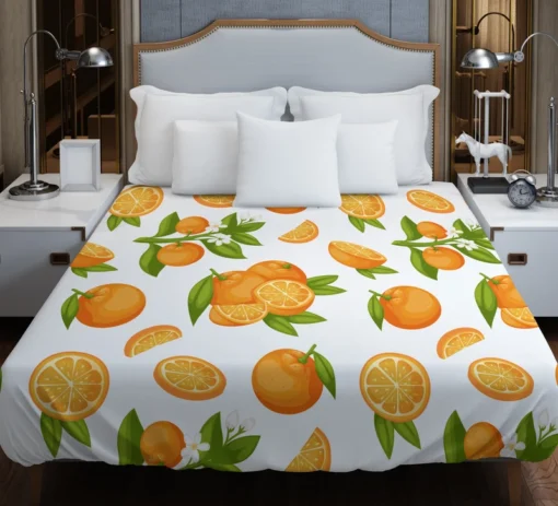 Orange Fruit And Sliced Duvet Cover