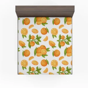 Orange Fruit And Sliced Fitted Sheet