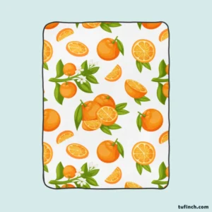 Orange Fruit And Sliced Fleece Blanket 1