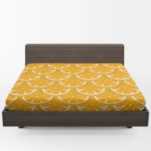 Orange Fruit Circle Cuts Fitted Sheet 1