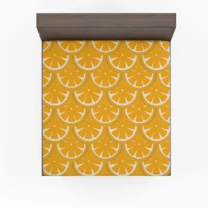 Orange Fruit Circle Cuts Fitted Sheet