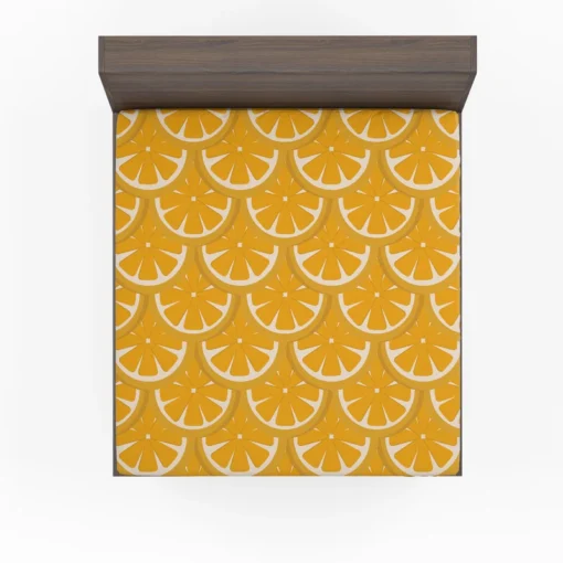 Orange Fruit Circle Cuts Fitted Sheet