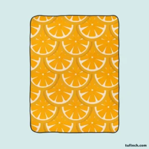 Orange Fruit Circle Cuts Fleece Blanket 1