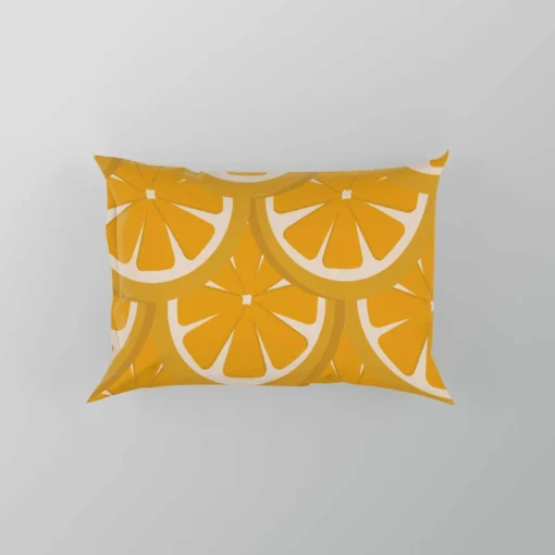 Orange Fruit Circle Cuts Pillow Case