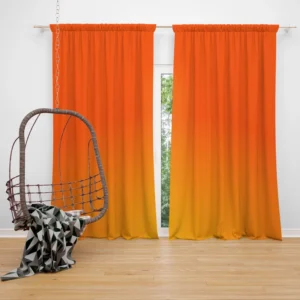 Orange Gradient Color Curtain