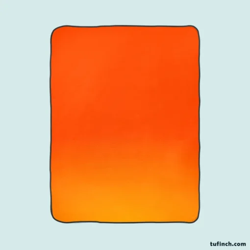 Orange Gradient Color Fleece Blanket 1