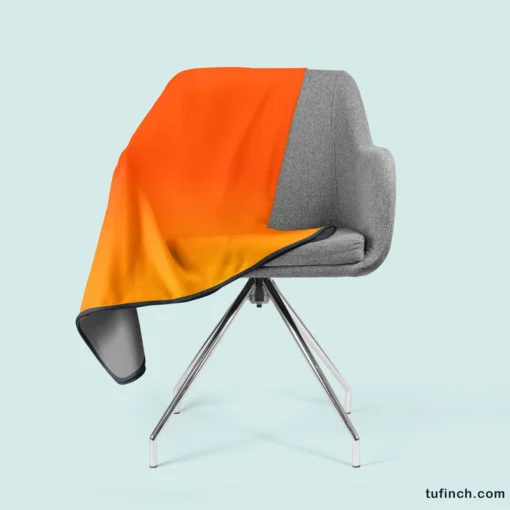 Orange Gradient Color Fleece Blanket 2