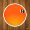 Orange Gradient Color Round Beach Towel