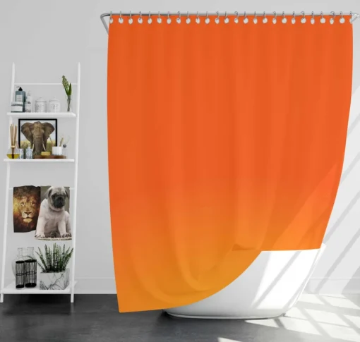 Orange Gradient Color Shower Curtain