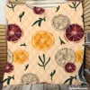 Orange Grapefruit Hand Drawn Quilt Blanket