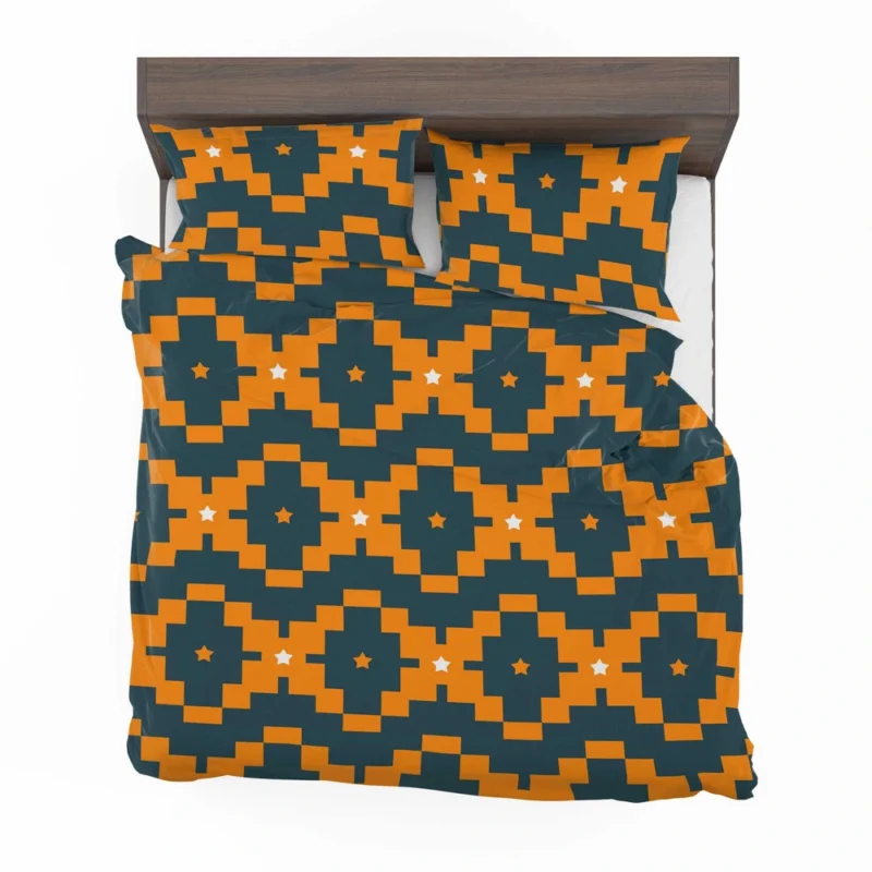 Orange Green Tribal Bedding Set 2