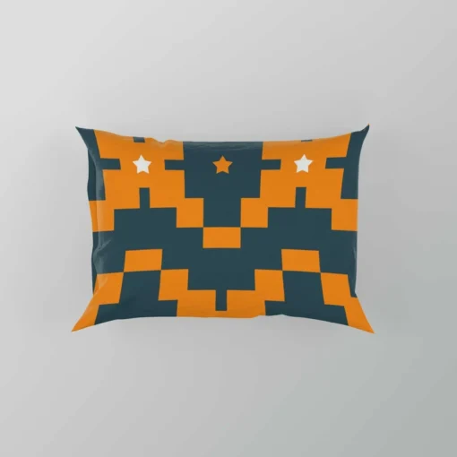 Orange Green Tribal Pillow Case